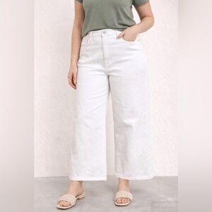 Women's White Wide-Leg Jeans